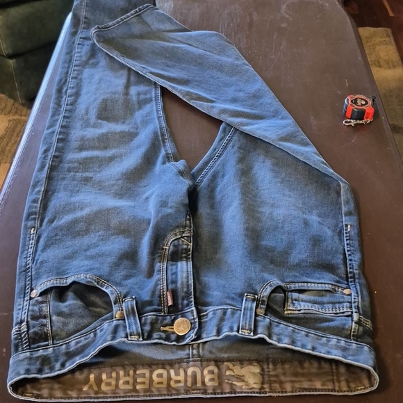 Burberry Jeans Equestrian Knight Design.Sz.W.31×L27.75" Rise 9". - Picture 3 of 17